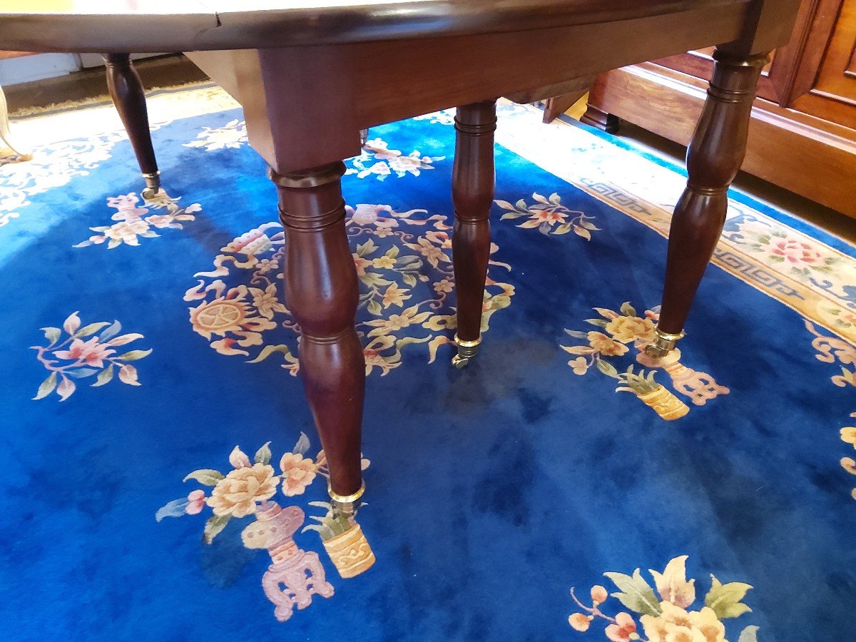 Round Table 6 Feet Mahogany With Dit Legs-photo-3